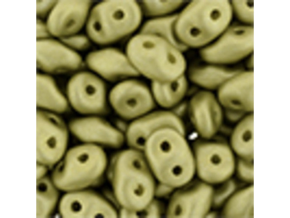 Matubo SuperDuo 2 x 5mm Satin Metallic Chartreuse 2-Hole Seed Bead 2.5-Inch Tube
