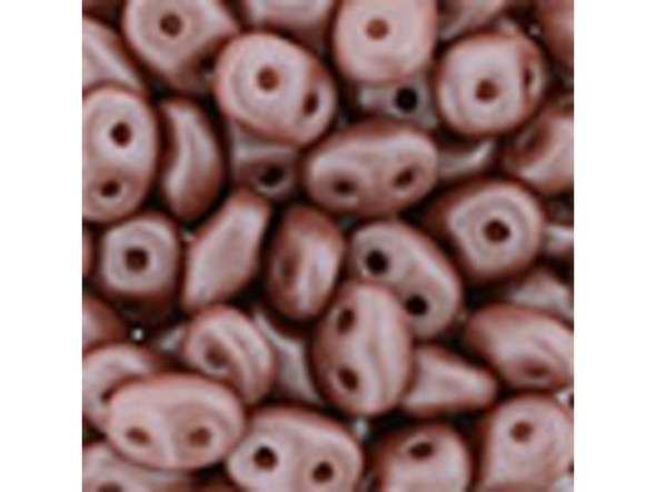 Matubo SuperDuo 2 x 5mm Mauve Pearl Shine 2-Hole Seed Bead 2.5-Inch Tube