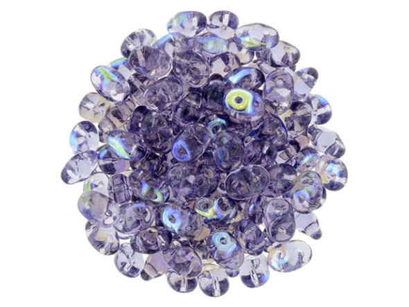 Matubo SuperDuo 2 x 5mm Tanzanite AB 2-Hole Seed Bead 2.5-Inch Tube