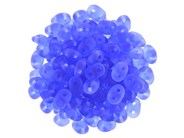 Matubo SuperDuo 2 x 5mm Matte - Sapphire 2-Hole Seed Bead 2.5-Inch Tube