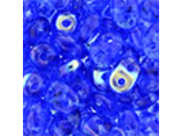 Matubo SuperDuo 2 x 5mm Sapphire AB 2-Hole Seed Bead 2.5-Inch Tube