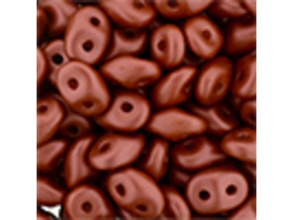 Matubo SuperDuo 2 x 5mm Satin Metallic Sangria 2-Hole Seed Bead 2.5-Inch Tube