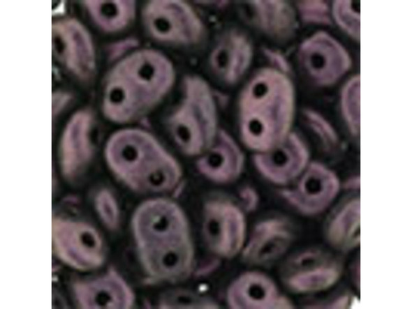 Matubo SuperDuo 2 x 5mm Polychrome - Pink Olive 2-Hole Seed Bead 2.5-Inch Tube