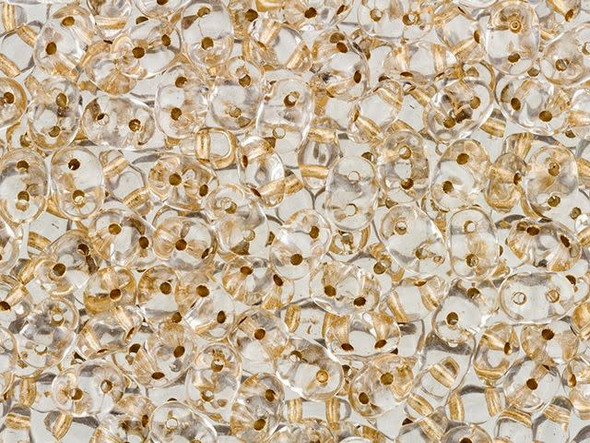 Matubo SuperDuo 2x5mm 2-Hole Gold-Lined Crystal Seed Bead 2.5-Inch Tube