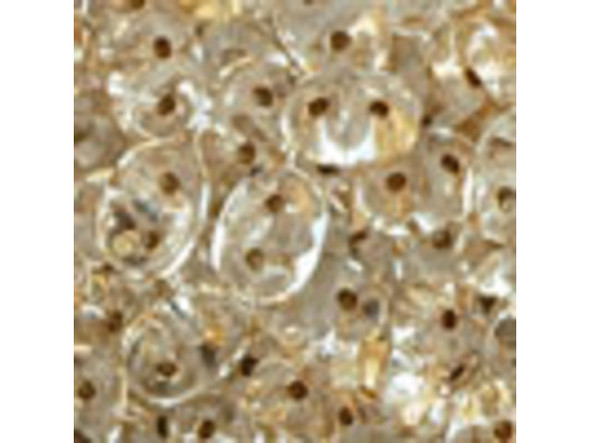 Matubo SuperDuo 2x5mm 2-Hole Gold-Lined Crystal Seed Bead 2.5-Inch Tube