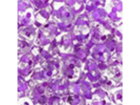 Matubo SuperDuo 2 x 5mm Light Purple-Lined Crystal 2-Hole Seed Bead 2.5-Inch Tube