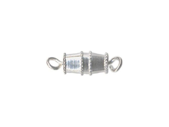 Silver Plated Barrel Clasp, 4x16mm (72 pcs)