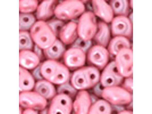 Matubo SuperDuo 2 x 5mm Flamingo Pearl Coat 2-Hole Seed Bead 2.5-Inch Tube