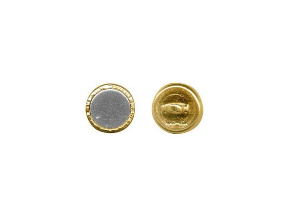 MAG-LOK Gold Plated Magnetic Jewelry Clasp, Superior Quality, Button, 6mm (12 Pieces)