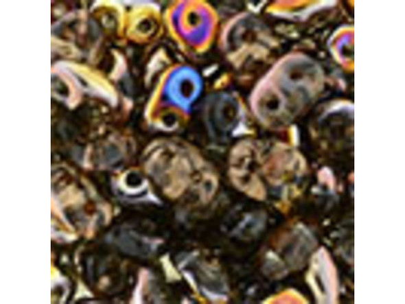 Matubo SuperDuo 2 x 5mm Black Diamond - Artermis 2-Hole Seed Bead 2.5-Inch Tube