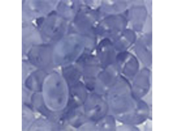 Matubo SuperDuo 2 x 5mm Matte - Lt Tanzanite 2-Hole Seed Bead 2.5-Inch Tube