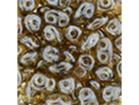 Matubo SuperDuo 2 x 5mm Luster - Smoky Topaz 2-Hole Seed Bead 2.5-Inch Tube