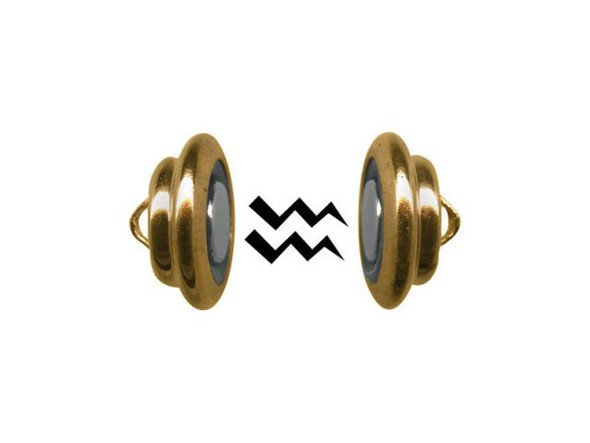 MAG-LOK Natural Brass Jewelry Clasp, Magnet, Super Strong, 11mm (Each)