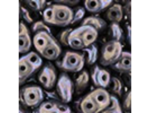 Matubo SuperDuo 2 x 5mm Ashen Gray Nebula 2-Hole Seed Bead 2.5-Inch Tube