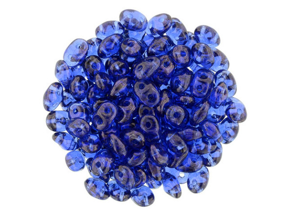 Matubo SuperDuo 2 x 5mm Sapphire - Vega 2-Hole Seed Bead 2.5-Inch Tube