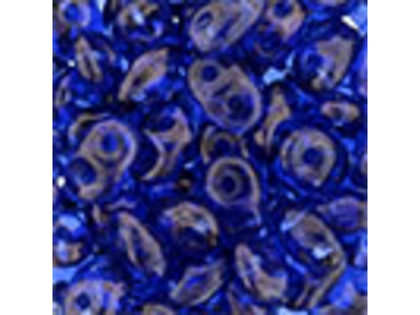 Matubo SuperDuo 2 x 5mm Sapphire - Vega 2-Hole Seed Bead 2.5-Inch Tube