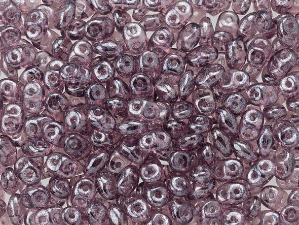 Matubo SuperDuo 2 x 5mm Amethyst Luster 2-Hole Seed Bead 2.5-Inch Tube