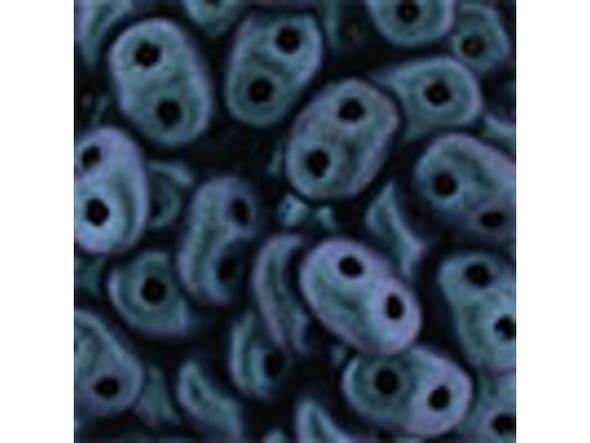 Matubo SuperDuo 2 x 5mm Indigo Orchid Polychrome 2-Hole Seed Bead 2.5-Inch Tube