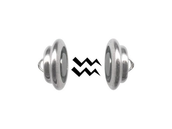 MAG-LOK Silver Plated Jewelry Clasp, Magnet, Super Strong, 11mm (Each)