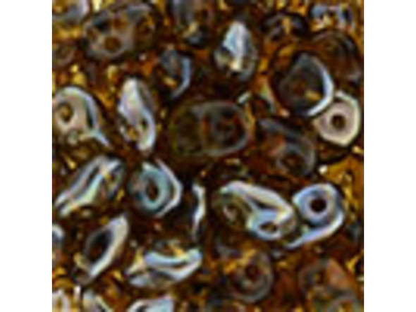 Matubo SuperDuo 2 x 5mm Smoky Topaz Celsian 2-Hole Seed Bead 2.5-Inch Tube