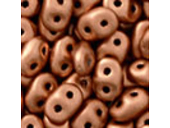 Matubo SuperDuo 2 x 5mm Matte Metallic Copper 2-Hole Seed Bead 2.5-Inch Tube