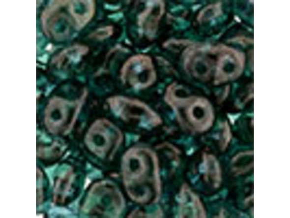 Matubo SuperDuo 2 x 5mm Emerald - Vega 2-Hole Seed Bead 2.5-Inch Tube