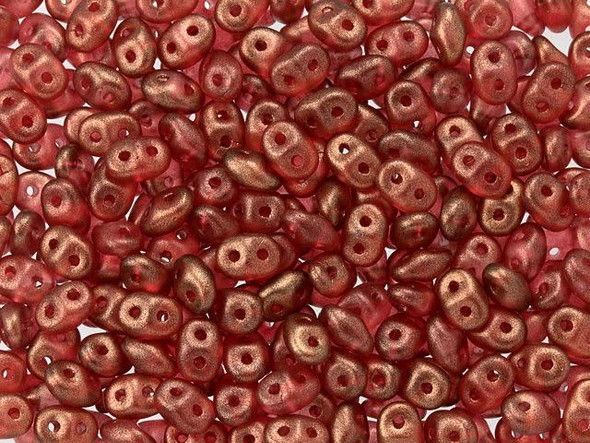 Matubo SuperDuo 2 x 5mm Cardinal Halo 2-Hole Seed Bead 2.5-Inch Tube