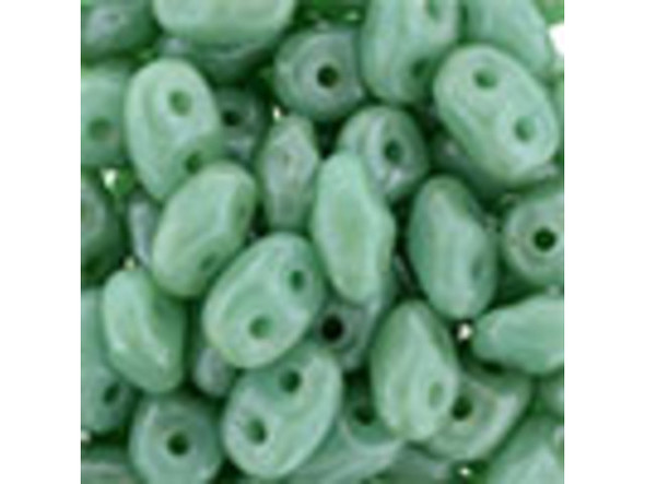 Matubo SuperDuo 2 x 5mm Turquoise - Star Dust 2-Hole Seed Bead 2.5-Inch Tube
