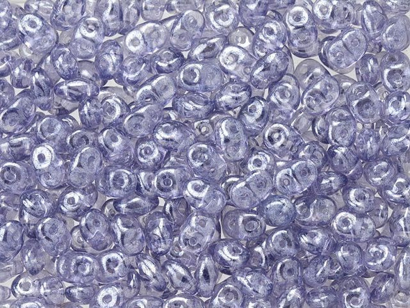 Matubo SuperDuo 2 x 5mm Tanzanite Luster 2-Hole Seed Bead 2.5-Inch Tube