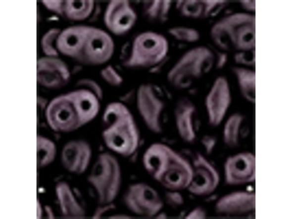 Matubo SuperDuo 2 x 5mm Metalust Matte Purple 2-Hole Seed Bead 2.5-Inch Tube