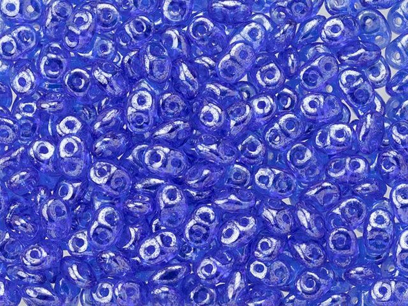 Matubo SuperDuo 2 x 5mm Sapphire Luster 2-Hole Seed Bead 2.5-Inch Tube