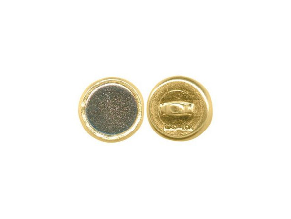 MAG-LOK Gold Plated Magnetic Jewelry Clasp, Superior Quality, Button, 8mm (Each)