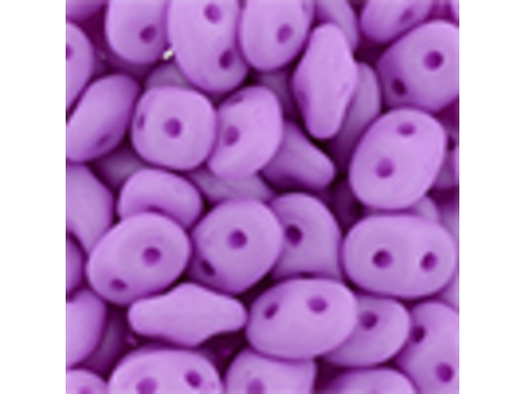 Matubo SuperDuo 2 x 5mm Saturated Neon Violet 2-Hole Seed Bead 2.5-Inch Tube