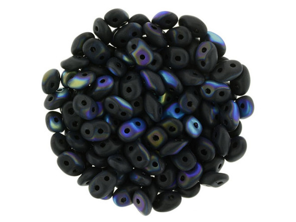 You'll love these SuperDuo 2 x 5mm beads. Create intricate jewelry designs with Czech glass seed beads! Featuring a unique shape and two stringing holes, these seed beads add a special touch of creativity to your designs. They have tapered edges and nest up nicely when strung, making them ideal for floral and woven designs. Add a special touch to your jewelry with Czech glass seed beads!    