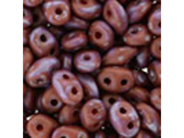 Rich red color combines with hints of magical nebula purple in these Matubo SuperDuo beads. Create intricate jewelry designs with Czech glass seed beads! Featuring a unique shape and two stringing holes, these seed beads add a special touch of creativity to your designs. They have tapered edges and nest up nicely when strung, making them ideal for floral and woven designs. Add a special touch to your jewelry with Czech glass seed beads!  