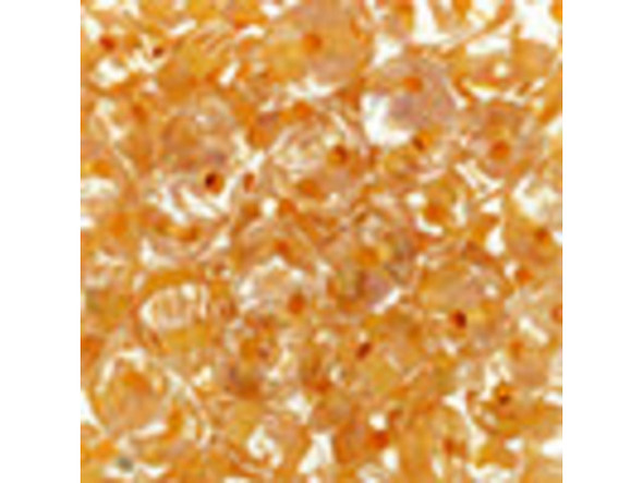 Matubo SuperDuo 2 x 5mm Crystal - Peach-Lined 2-Hole Seed Bead 2.5-Inch Tube