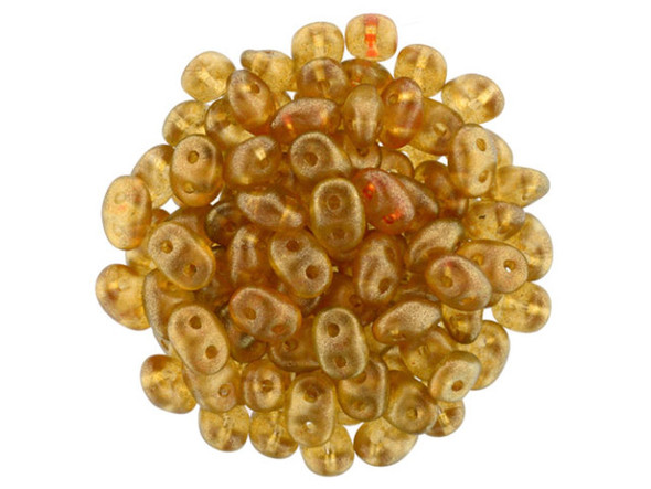 Matubo SuperDuo 2 x 5mm Halo - Sandalwood 2-Hole Seed Bead 2.5-Inch Tube