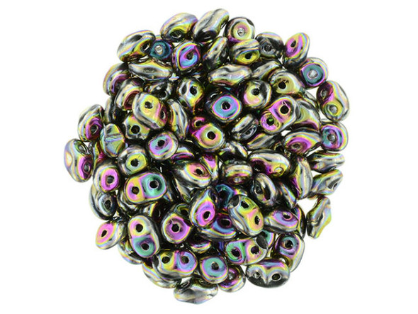 You'll love these SuperDuo 2 x 5mm beads. Create intricate jewelry designs with Czech glass seed beads! Featuring a unique shape and two stringing holes, these seed beads add a special touch of creativity to your designs. They have tapered edges and nest up nicely when strung, making them ideal for floral and woven designs. Add a special touch to your jewelry with Czech glass seed beads!    