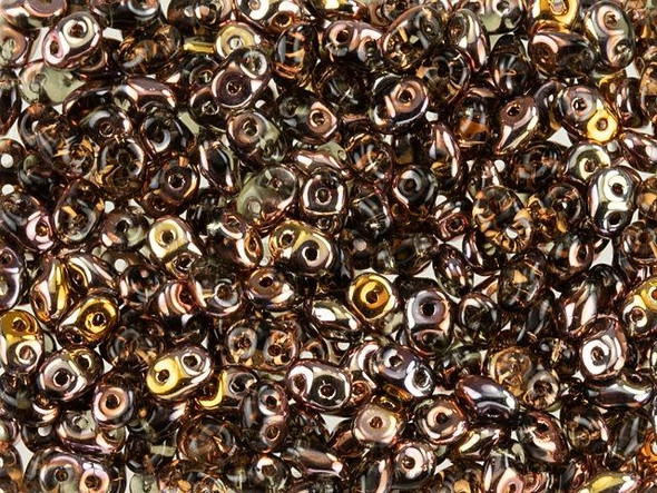 Create unique dimension in jewelry designs with these Matubo SuperDuo beads. Create intricate jewelry designs with Czech glass seed beads! Featuring a unique shape and two stringing holes, these seed beads add a special touch of creativity to your designs. They have tapered edges and nest up nicely when strung, making them ideal for floral and woven designs. Add a special touch to your jewelry with Czech glass seed beads!  