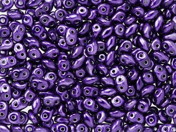 Matubo SuperDuo 2 x 5mm Metalust Purple 2-Hole Seed Bead 2.5-Inch Tube