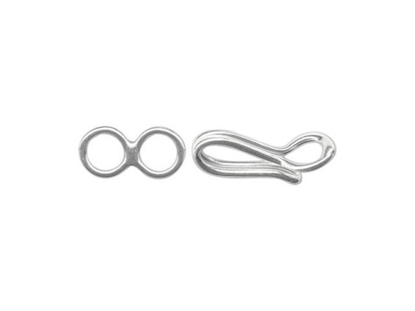 Sterling Silver Hook & Eye Clasp (10 Pieces)