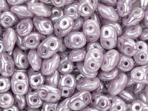 Matubo SuperDuo 2 x 5mm Opaque Violet Luster 2-Hole Seed Bead 2.5-Inch Tube
