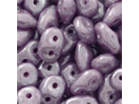 Matubo SuperDuo 2 x 5mm Opaque Violet Luster 2-Hole Seed Bead 2.5-Inch Tube