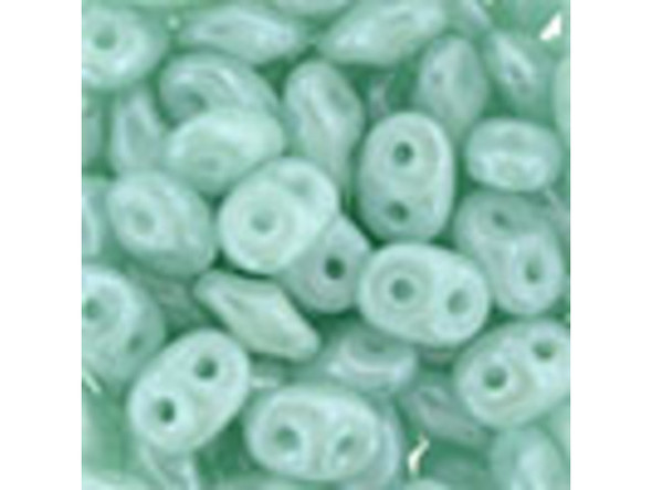 Matubo SuperDuo 2 x 5mm Seafoam Luster 2-Hole Seed Bead 2.5-Inch Tube