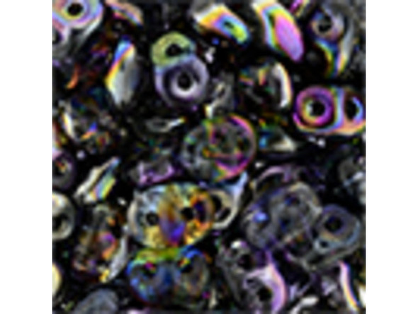 A color-changing iridescent gleam combines with deep purple in these Matubo SuperDuo beads. Create intricate jewelry designs with Czech glass seed beads! Featuring a unique shape and two stringing holes, these seed beads add a special touch of creativity to your designs. They have tapered edges and nest up nicely when strung, making them ideal for floral and woven designs. Add a special touch to your jewelry with Czech glass seed beads!  