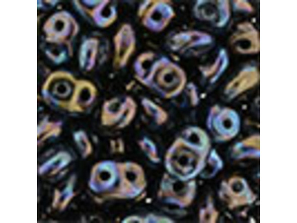 Matubo SuperDuo 2 x 5mm Jet Luster 2-Hole Seed Bead 2.5-Inch Tube