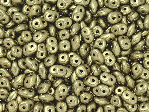 Matubo SuperDuo 2 x 5mm ColorTrends Saturated Metallic Limelight 2-Hole Seed Bead 2.5-Inch Tube