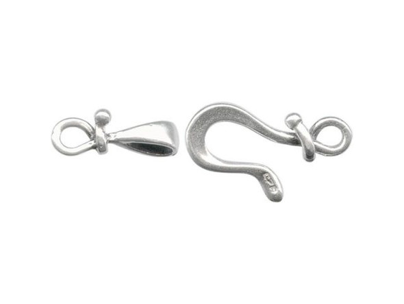 Sterling Silver Toggle Clasp Necklace Hook and Eye Closure Package of 10  Pair 12029