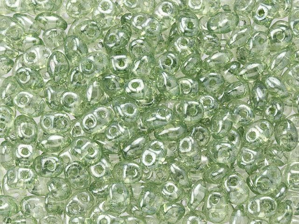 Matubo SuperDuo 2 x 5mm Prairie Green Luster 2-Hole Seed Bead 2.5-Inch Tube