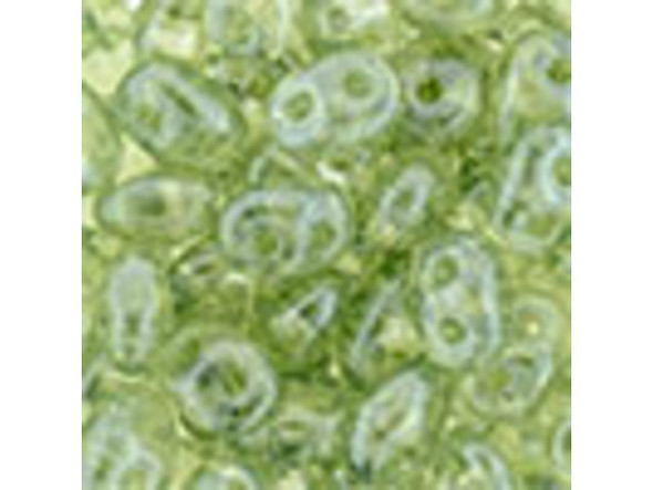 Matubo SuperDuo 2 x 5mm Prairie Green Luster 2-Hole Seed Bead 2.5-Inch Tube